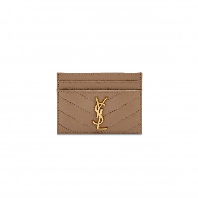 YSL CASSANDRE MATELASSÉ CARD CASE IN GRAIN DE POUDRE LEATHER 423291BOW012346 (10.5*7.5*0.5cm)